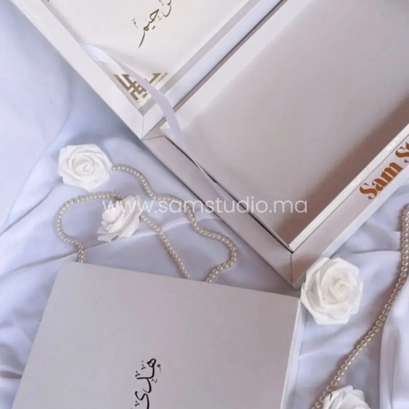 Plateau Pureté - Modèle Arabe | Présentoir élégant à remplir de Chocolats, Dattes, ou Nougats